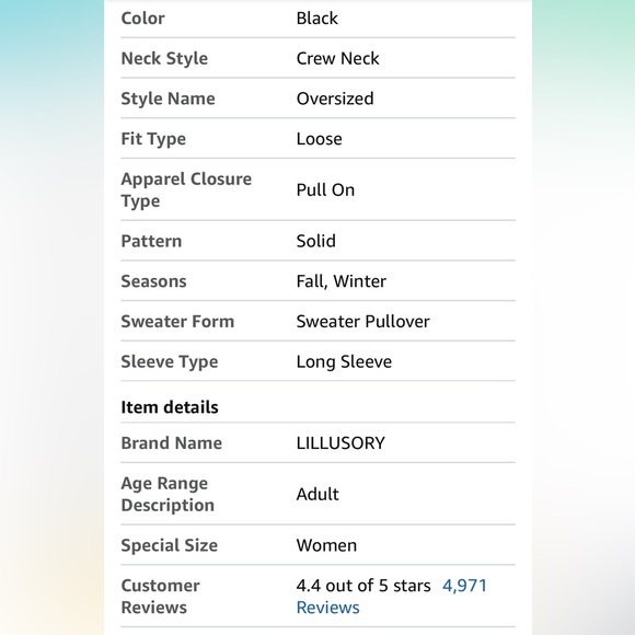 Women's Oversized Batwing Sweater Black 3X Crewneck Knit Side Slit Pullover Top - Picture 9 of 16